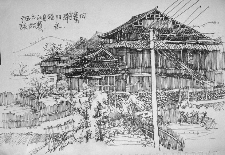 朱振中建筑速写欣赏09