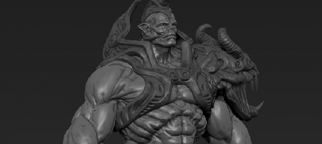 ZBRUSH游戏模型之怪物的雕刻视频教程_视频