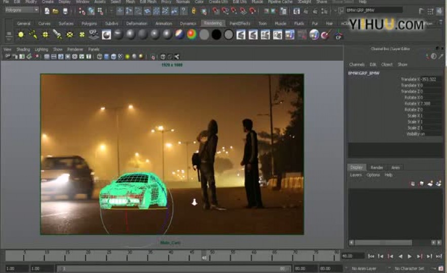 ʱ505_Adding_CG_car_in_Maya_with_footage