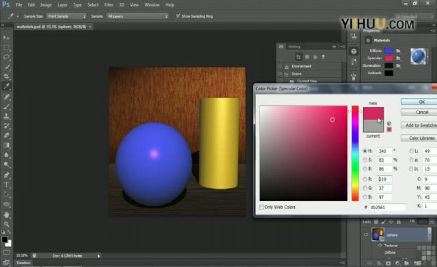 ʱ10507.Adjusting Colors For Specular, Illumination, And Am