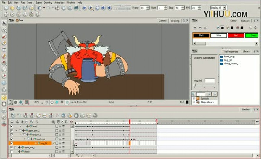 ʱ909.Finishing our Viking animation with key frames