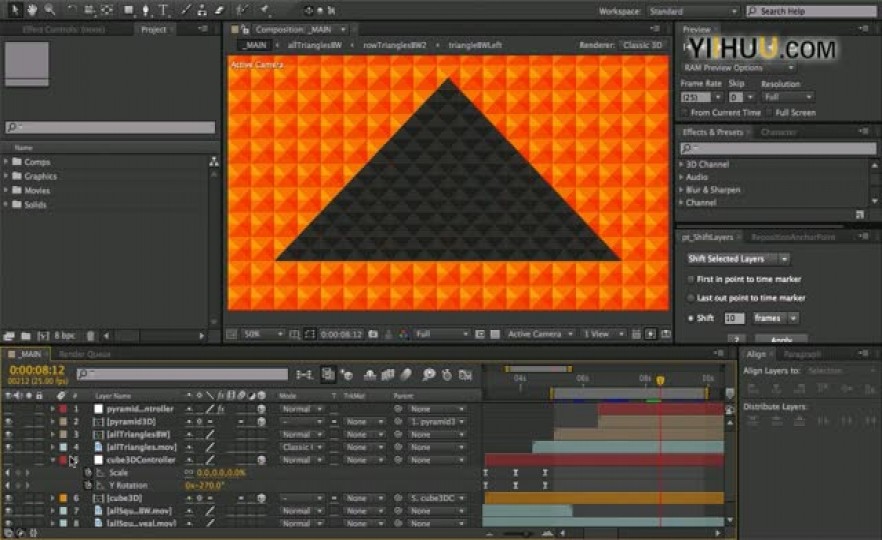 ʱ1111 - Animating the triangular portal out of our scene T