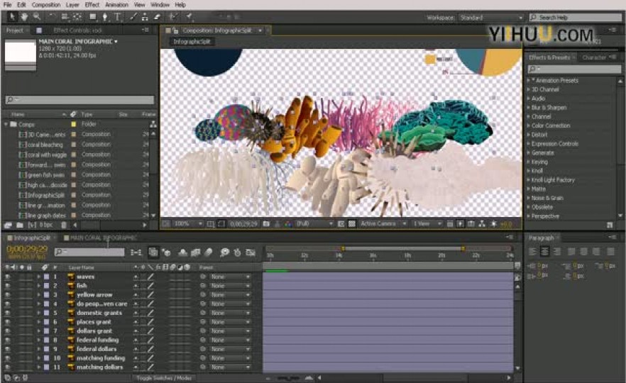 ʱ3838.Animating the coral to scale on with offset keyframe