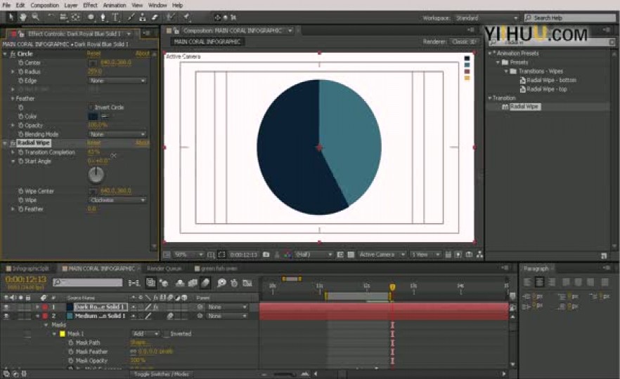 ʱ1515.Creating the pie chart animation with a radial wipe