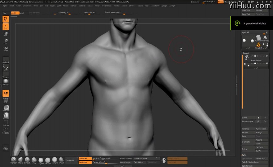 Section7Sculpt of character body shape