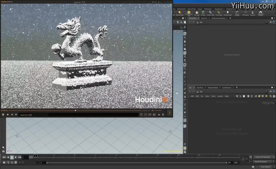 Section11Create Snow, Using force in POP solver