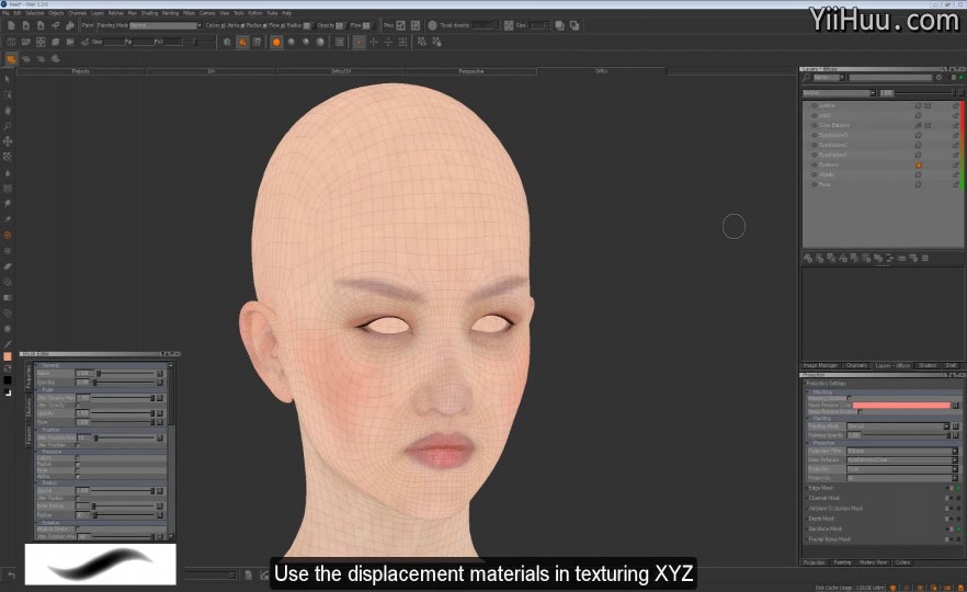 11:Face Displacement texture using texturingXYZ(1)