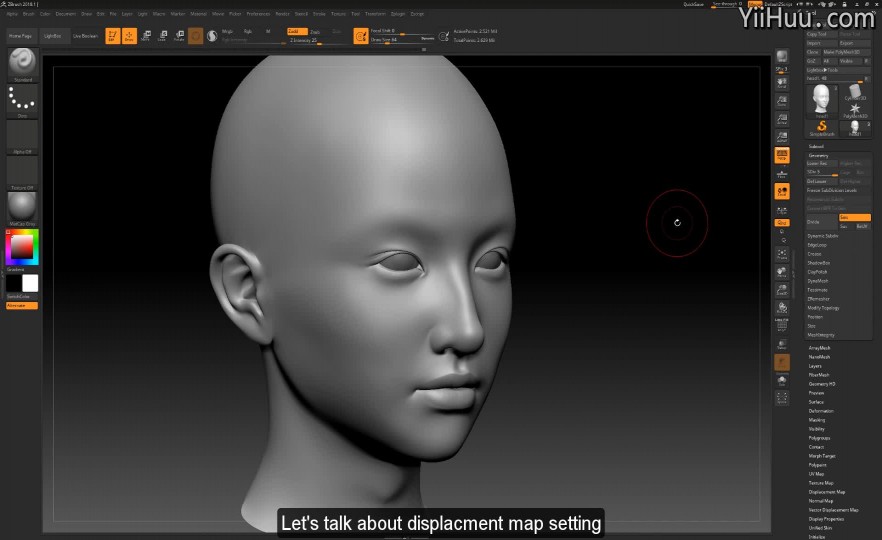 20:Extracting displacement map in Zbrush and Mari