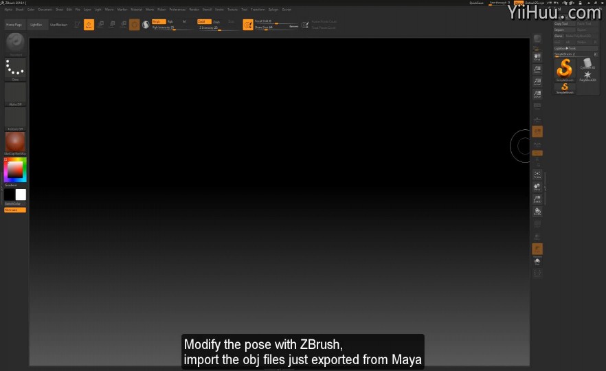 59Modifying a pose in Zbrush