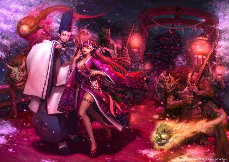 taesi 插画作品 百鬼夜行