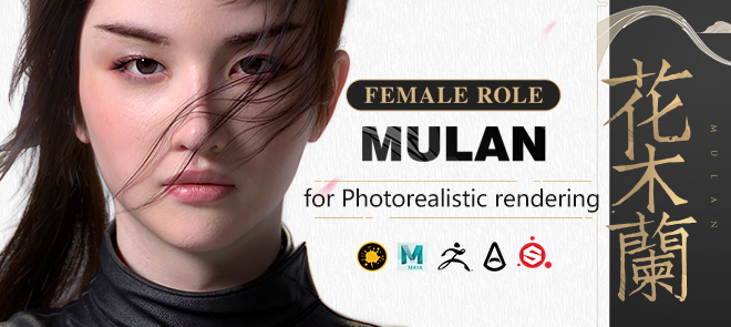 Liu yifei likeness as Mulan for Photorealistic rendering