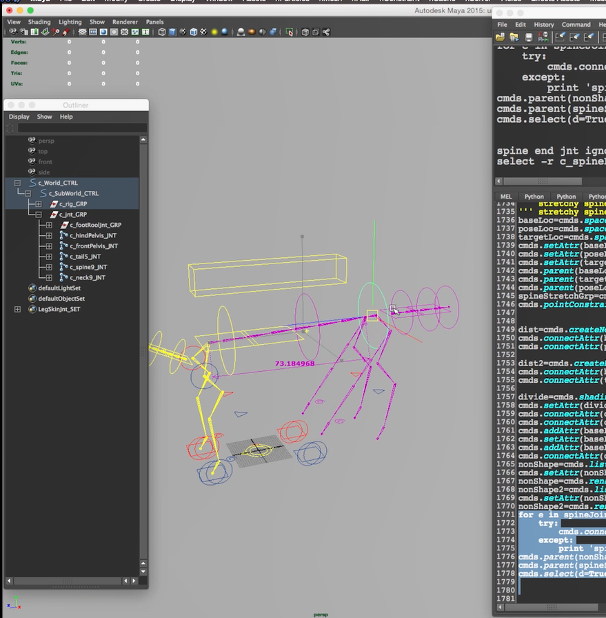 wingfox|Maya Python Quadruped Autorig Tutorial_Yiihuu.cc